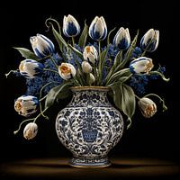 Vaas met tulpen
