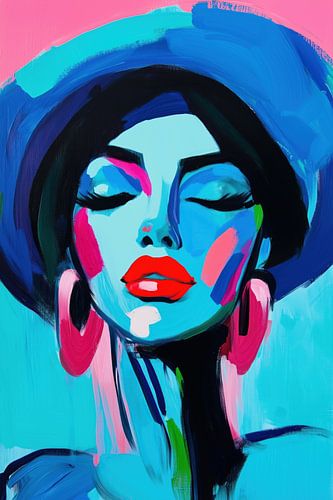 Modern abstracte gezicht