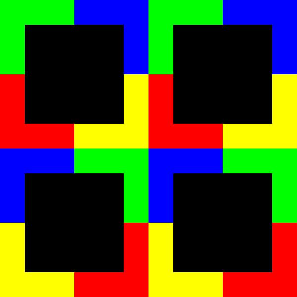 Permutation des couleurs | ID=12 | V=49 | P #01 | D-RBGY par Gerhard Haberern