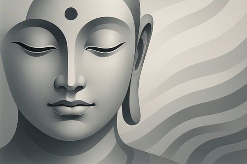 Bouddha serein aux lignes douces
