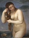 Venus steigt aus dem Meer, Tizian von Meisterhafte Meister Miniaturansicht