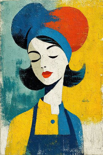 Vibrant Chef in Colorful Kitchen van OMG Art