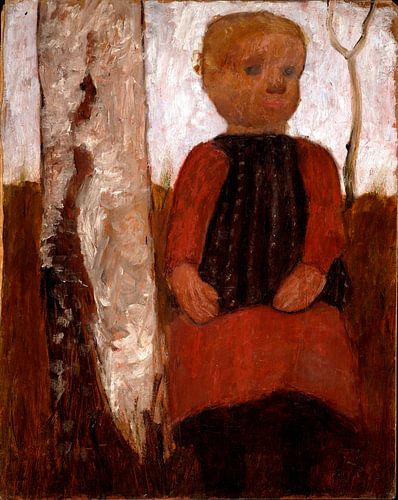 Paula Modersohn-Becker. Kind in rode jurk