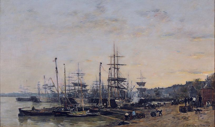 Der Hafen von Bordeaux, vom Quai des Chartrons aus gesehen, Eugène Boudin, 1875 von Atelier Liesjes