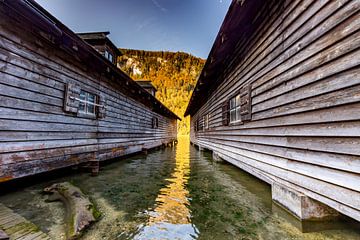 Boathouses at Königssee by Dirk Rüter