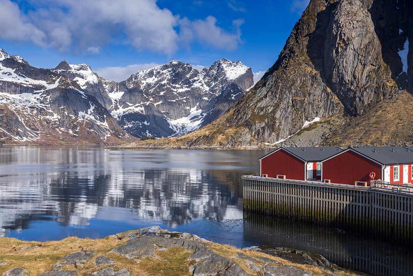 Traditionelle Fischerhäuser auf den norwegischen Lofoten von gaps photography