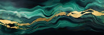 Art Deco Elegant Gatsby: Marmorglasplatte von Surreal Media