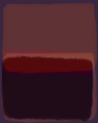 Moderne abstracte kunst in taupe, bruin, donker violet