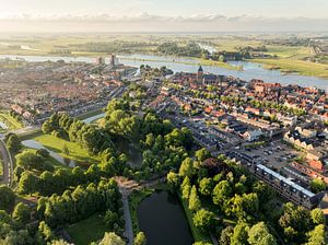 Kampen Frühlingsabend Sonnenuntergang Luftpanorama