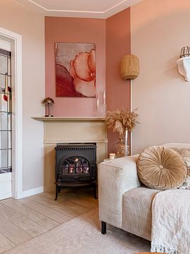 Customer photo: Botanical Brilliance VI Botanical Beauty Abstract watercolour in rust brown, terracotta and sparkling gold