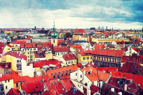 Praagse aquarelkunst #Praag