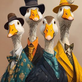 Het chique gezelschap van ganzen van HyggeHavn