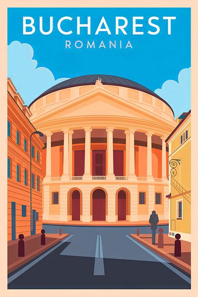 Boekarest, Roemenië. van Poster Art Shop