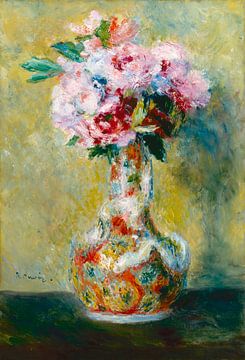 Boeket in een vaas, Pierre Auguste Renoir