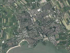 Luftaufnahme von Hoorn von Maps Are Art