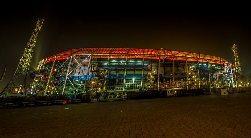 "de Kuip" by night van Rene Ladenius Digital Art