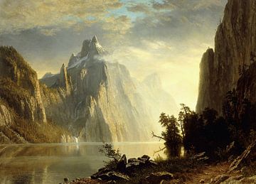 Albert Bierstadt,A lake in the Sierra Nevada mountains