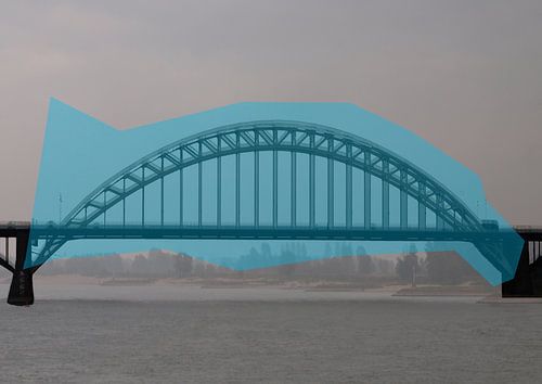 The Waal Bridge (blue)