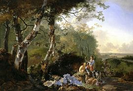 Landscape with Sportsmen and Game, Adam Pijnacker