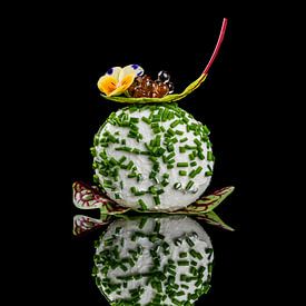 geitenkaas met bieslook, goatcheese van Corrine Ponsen