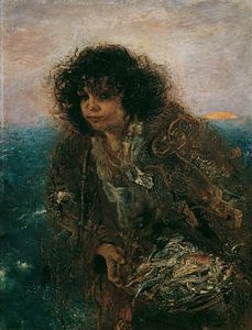 Anton Romako, italienischer Fischerjunge, 1875