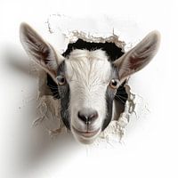 Goat out of the wall