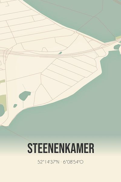 Vintage landkaart van Steenenkamer (Gelderland) van Stad & Wand