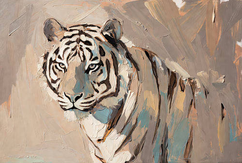 Tiger | Turquoise | Expressive | Abstract
