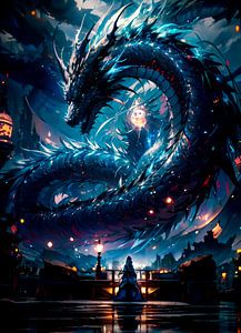 Maanverlichte drakenvoogd