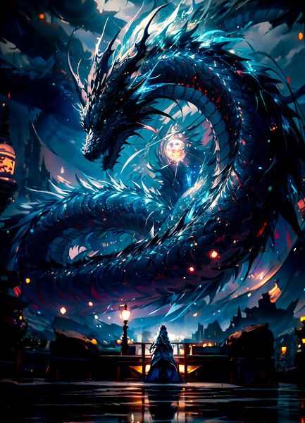 Moonlit Dragon Guardian by Ruzerin