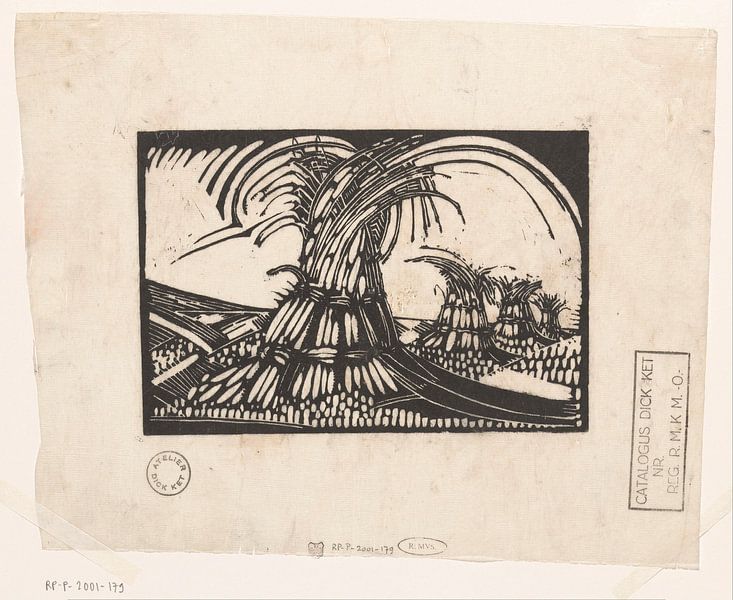 Dick Ket, Vier Korenschoven in Ede, 1927 von Atelier Liesjes