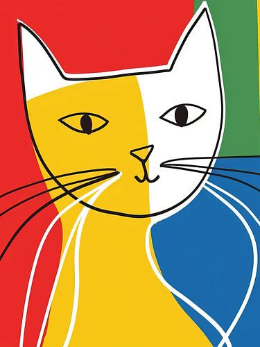 Cat On The Wall Style Abstract