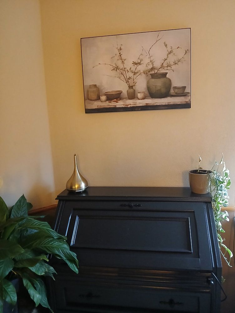 Nieuw landelijk stilleven in zachte groentinten  van Carla Van Iersel 