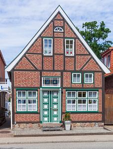 Vieille ville avec maison à colombages, Luebeck-Travemuende, Schleswig-Holstein, Allemagne, Europe