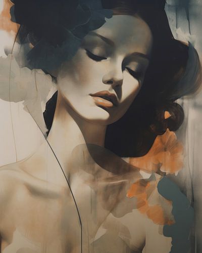 Modern chic portret in duotone