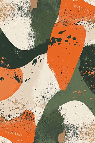 Abstracte vormen in aardse kleuren