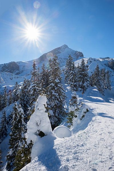 skiiing area Kreuzeck Garmisch, Alpspitze mountain by SusaZoom