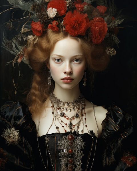 Portret geïnspireerd door de oude meesters van Carla Van Iersel