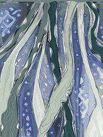 Lichteinfall auf hängenden grünen Seetang Nr. 2 von Anna Marie de Klerk