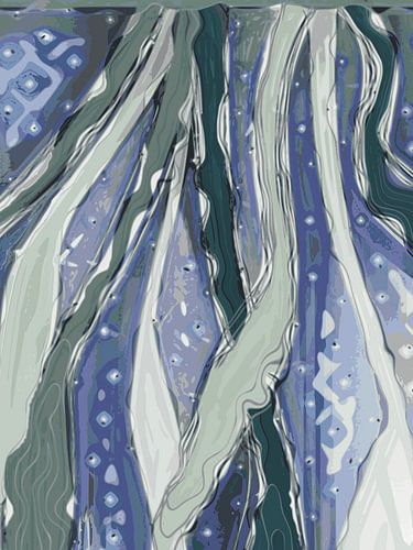 Lichtval op hangend groen zeewier nr. 2