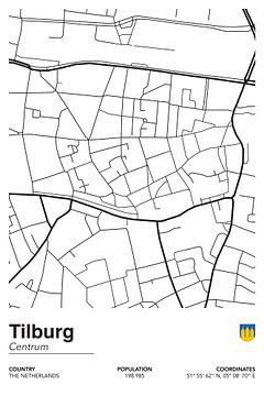 Stadskaart Tilburg van Walljar
