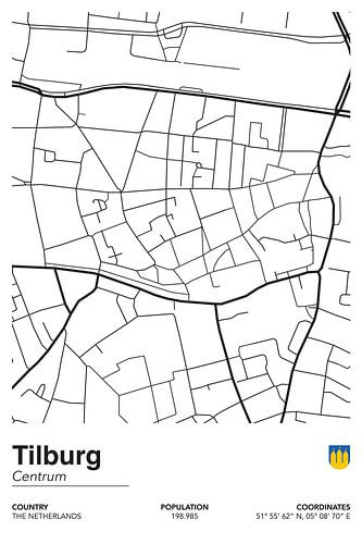 City map Tilburg