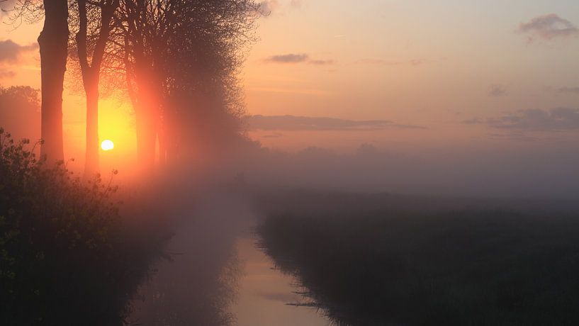 Een oerhollands landschap in de vroege morgen von Peter Vlasveld