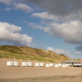 Panorama (2:1) van het strand bij Westenschouwen. van René Weijers