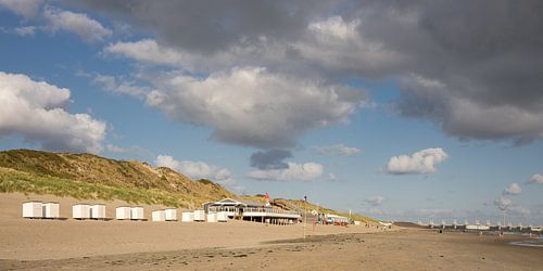 Panorama (2:1) van het strand bij Westenschouwen.