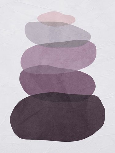 Abstracte, organische, geometrische moderne kunst in aardetinten
