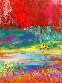 Landschaft in Farbe getaucht von Claudia Gründler