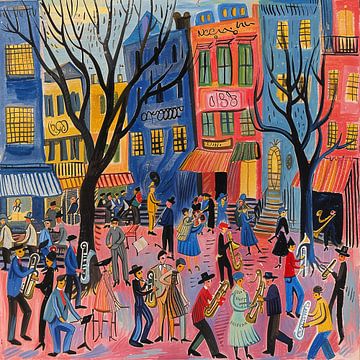 Dancing people jazz vibes by TheXclusive Art