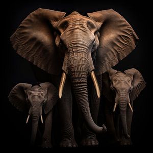 Elephant family by The Xclusive Art