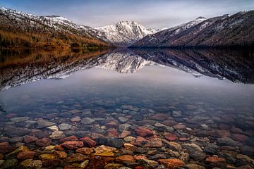 Coldwater Lake en Minnie Peak Picture, Pacific Northwest Muurkunst, Mountain Landscape Photography Prints, Washington State Muurdecoratie van Daniel Forster
